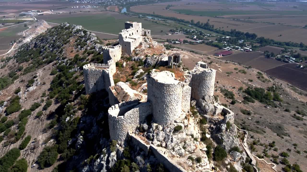 Turkey castles: aerial elegance: yilan castle's dominance, majestic ...