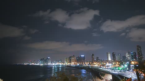 costa de tel aviv desde jaffa pov - lapso de tiempo con hermosas nubes