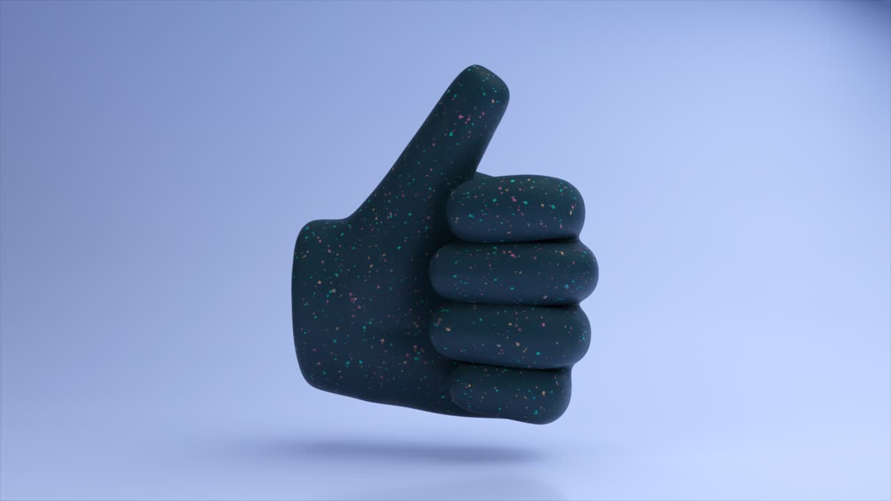 Icono de pulgar arriba 3d