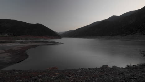 timelapse of the lake of ouirgane in the hight atlas