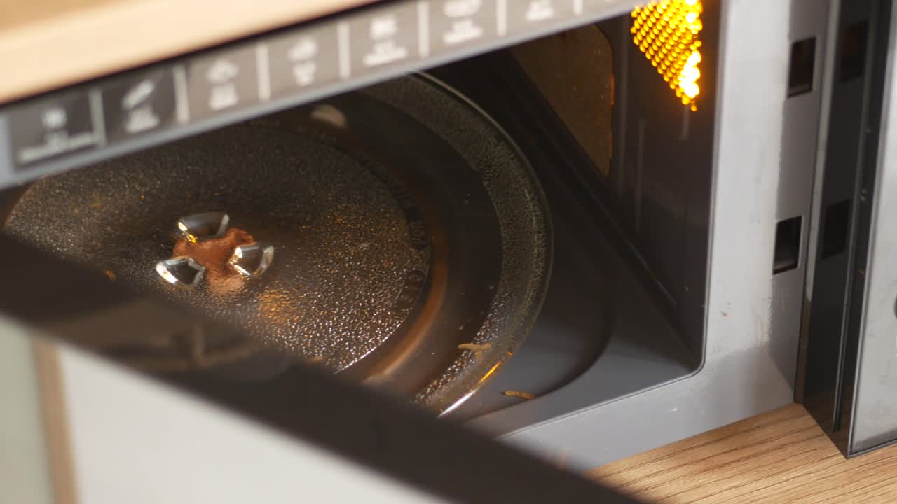 Dirty Microwave Interior