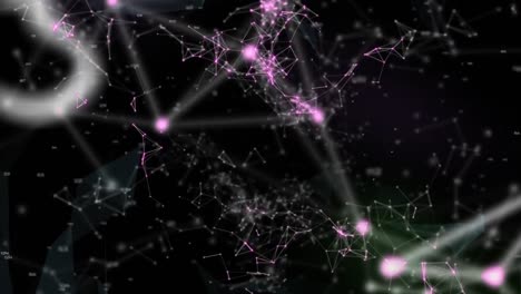 animación del código qr con ecuación matemática y formas de conexiones