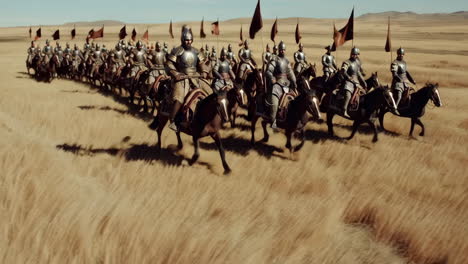 mongol warriors and a leader
