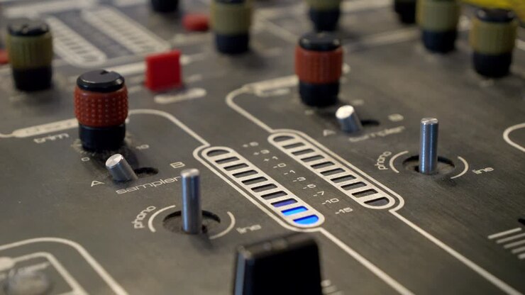 Potentiometer of an old vinyl record player