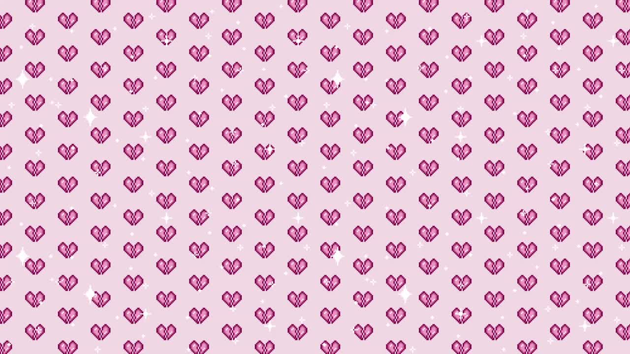 Pixel Heart Pattern
