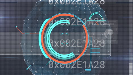 Animation of data processing over globe