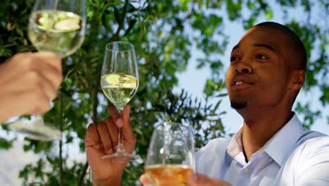 Friends-toasting-glasses-of-wine-at-restaurant