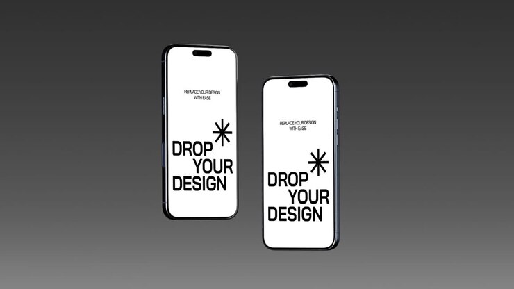 Maqueta de pantalla de teléfono móvil