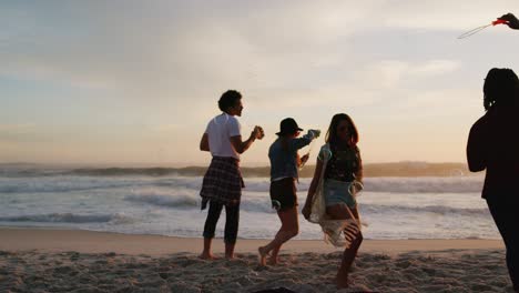 pasando el verano en la arena.