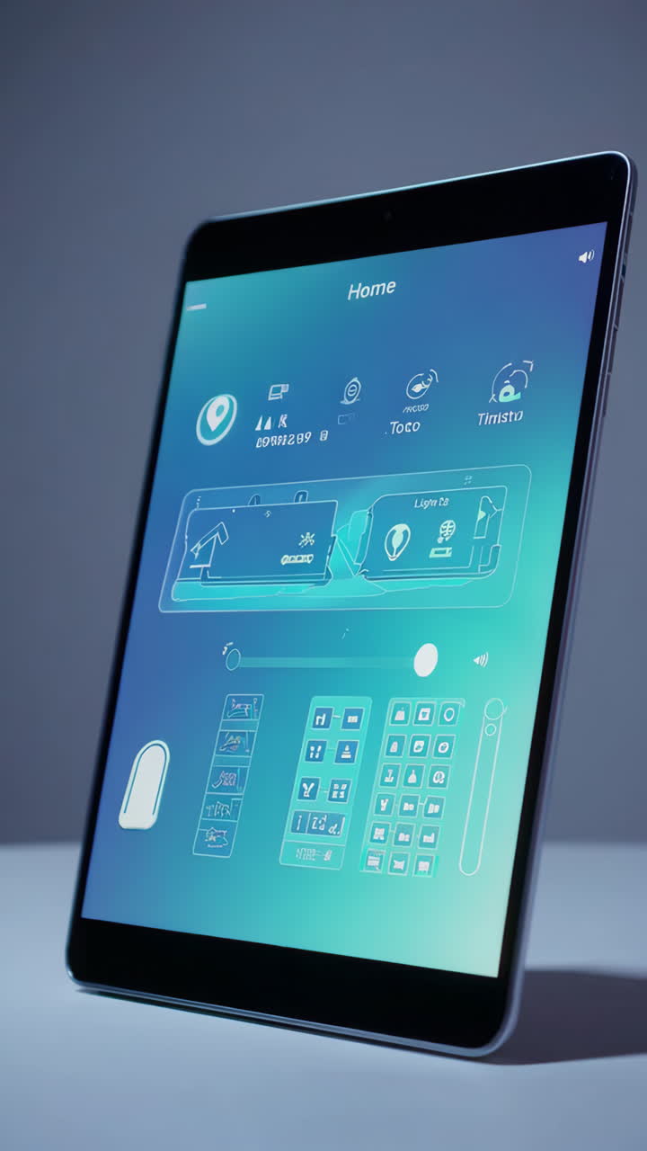 Smart Home Tablet Interface Screenshots