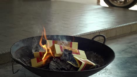 burning joss paper, prayer, pray to god