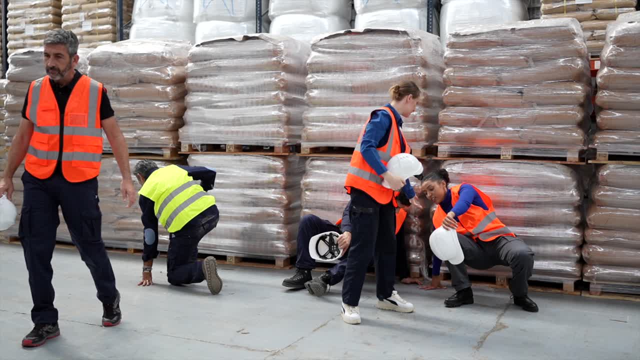 Warehouse Workers Taking a Break