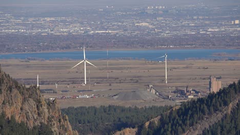 Aerial-view-of-wind-turbines-in-Boulder,-Colorado