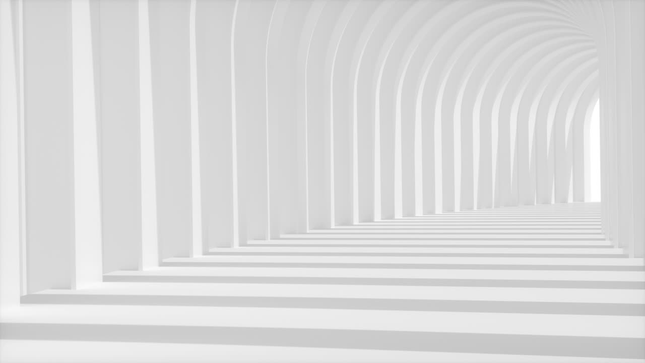 en el interior del pasillo, 3d render