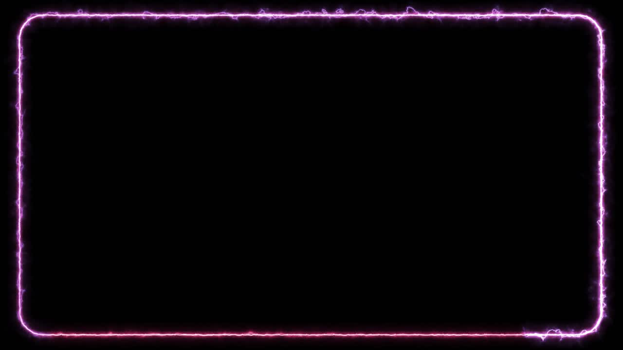 Empty frame corner frame and border with copy space electric power round border glowing burning