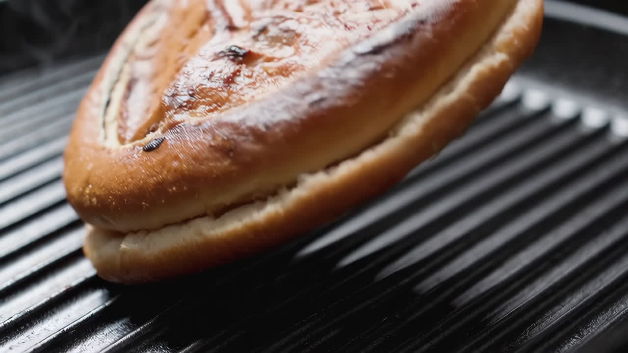 Grilling a Burger Bun