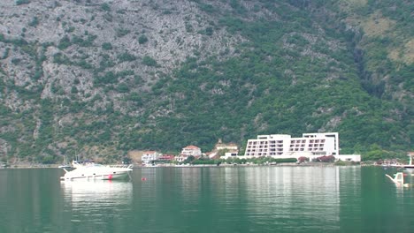 speedboat anchored in the water