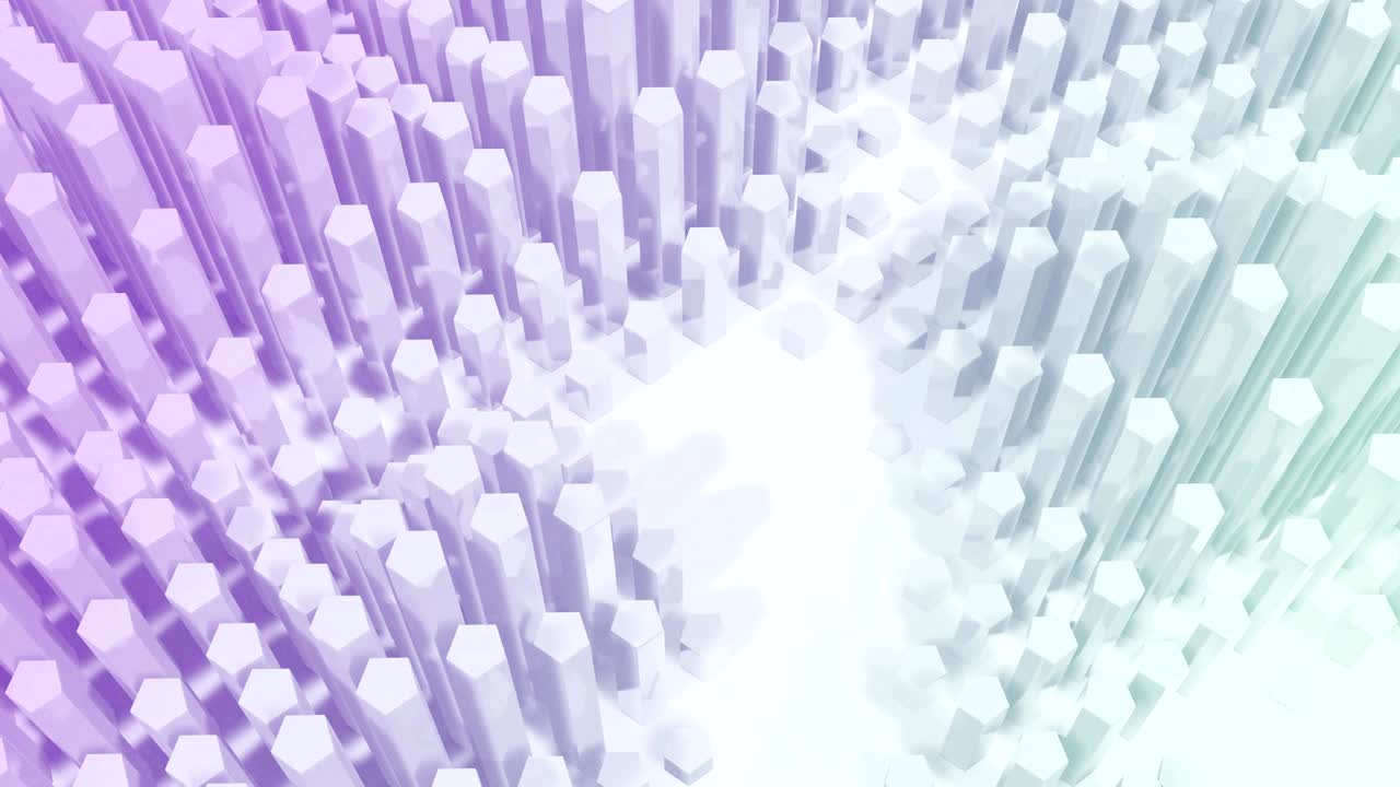 animación de formas 3d que se mueven contra un fondo blanco