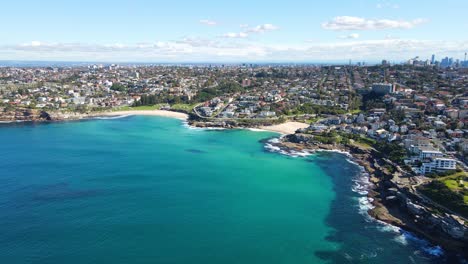 scenery of bronte and tamarama beach with eastern suburbs at the backdrop in australia