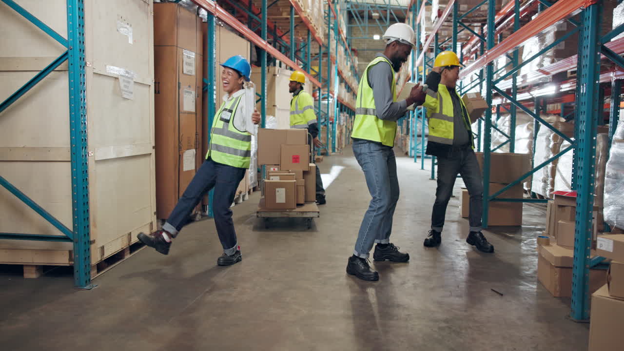 Warehouse Workers Celebrating Success