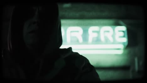a hooded figure stands silently in a dimly lit alley, surrounded by shadows. the atmosphere is tense and intriguing as the night unfolds. secrets hidden in the darkness await discovery.