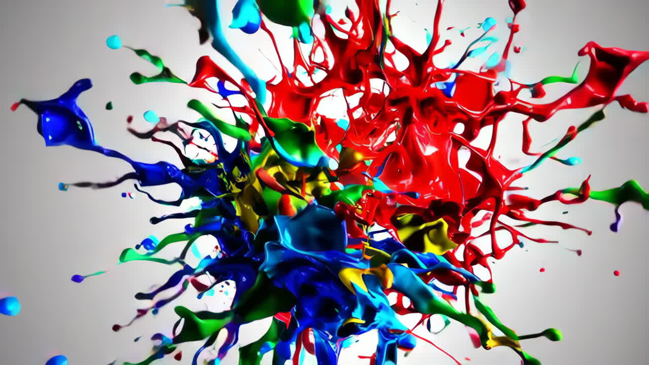 explosión de pintura de colores