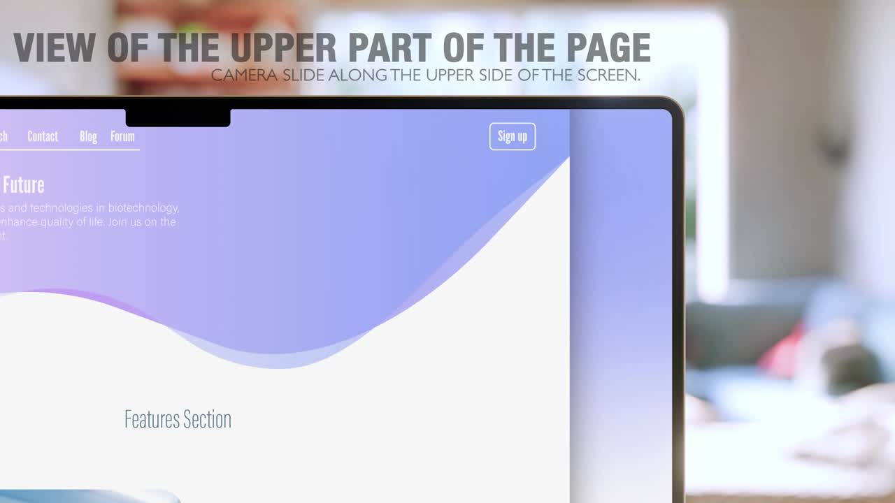 Laptop Screen Mockup in Cozy Room - 30sec Website or Application Promo - 6 Scenes AE Template