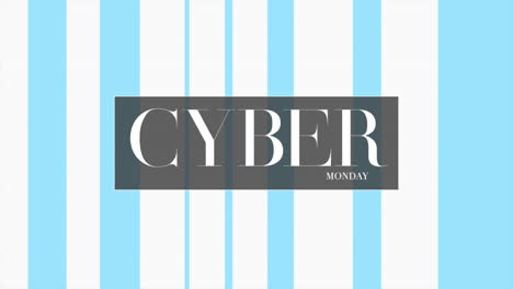 Cyber-Monday-Text-Mit-Blauen-Streifen-Auf-Weißem-Farbverlauf