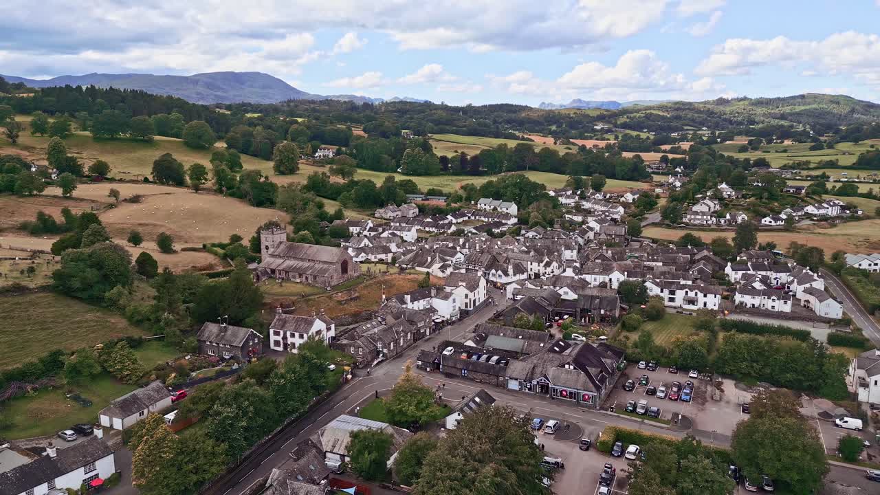 el pueblo de hawkshead, cumbria reino unido