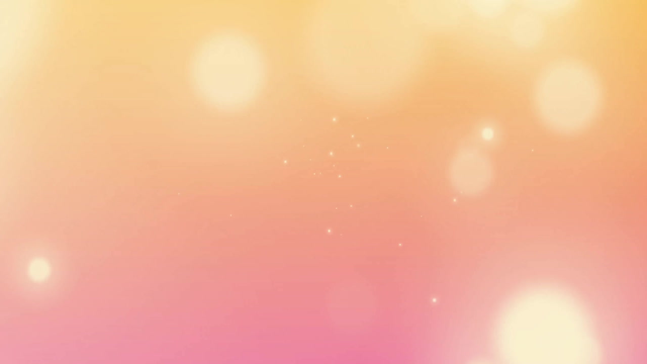 Animation of glowing light spots over orange background