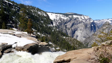 water rushing over vernal falls 4k