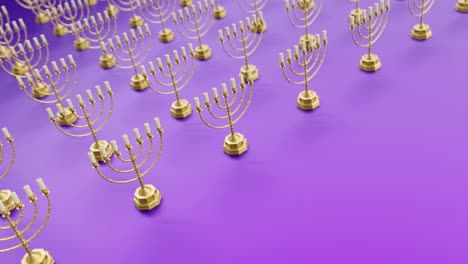 Golden-Menorahs-on-a-Vibrant-purple-Background