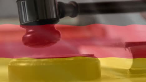 digital animation of germany flag 4k