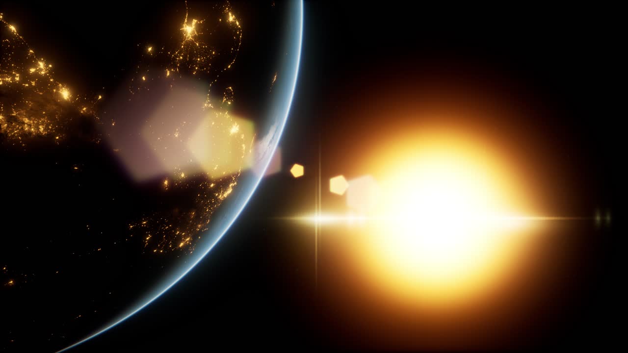 Восход солнца над Землей