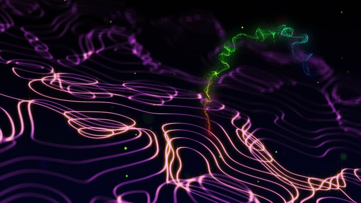 Animation of network of connections over light trails