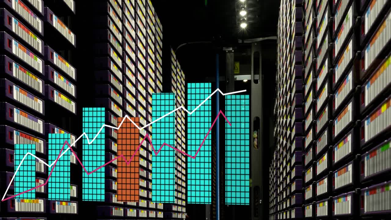Animation of data processing over computer servers