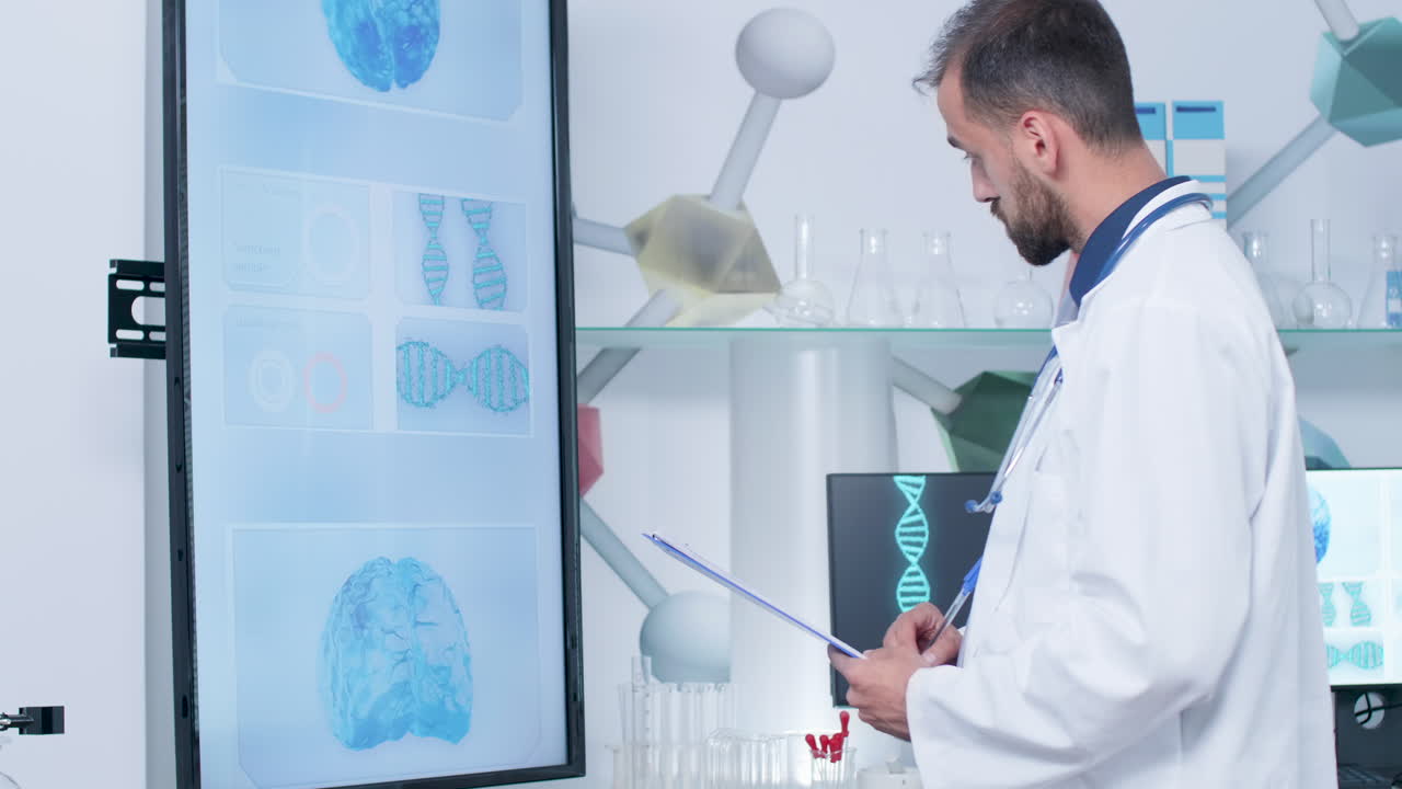 Scientist Conducting Medical Research in Laboratory