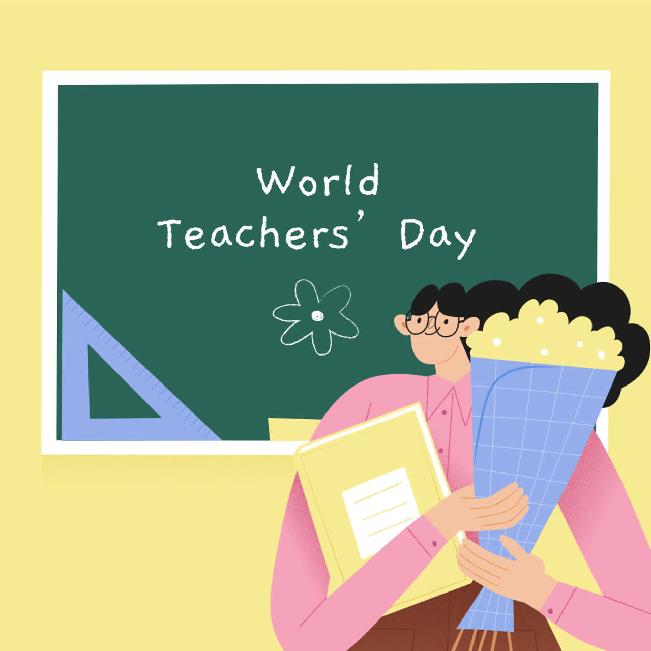 World Teacher's Day Illustration