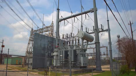 electric grid under rolling clouds – houston, texas timelapse