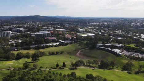 Victoria Park location for a new 63,000-seat stadium that will be the heart of the Brisbane 2032 Olympic Games. Aerial view