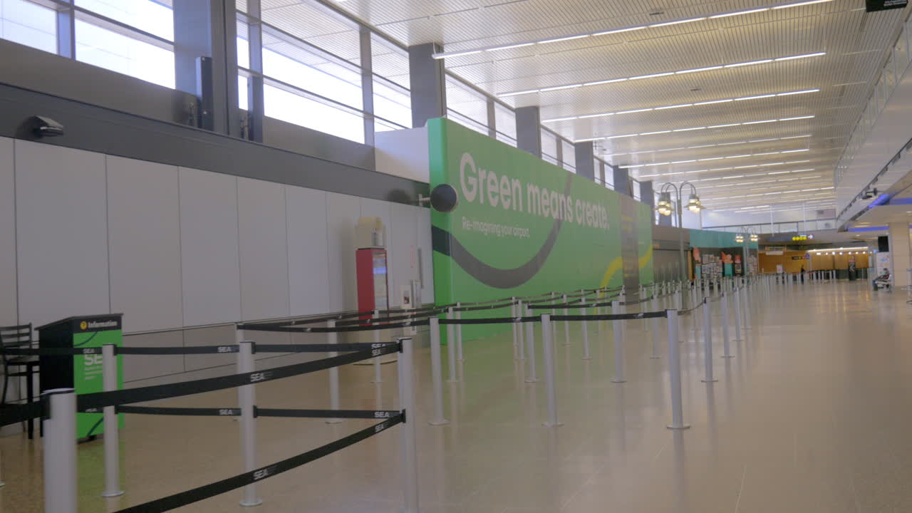 Terminal of the SeaTac international aiport empty during the coronavirus outbreak.