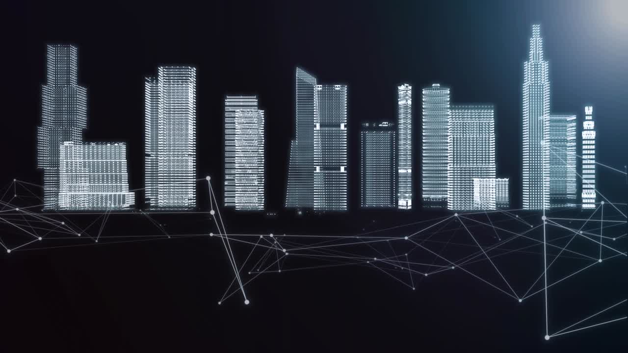 스마트 시티, 디지털 세계, 글로벌 커뮤니케이션 네트워크 개념, 6g 비즈니스 그래프, 글로벌 비즈니스