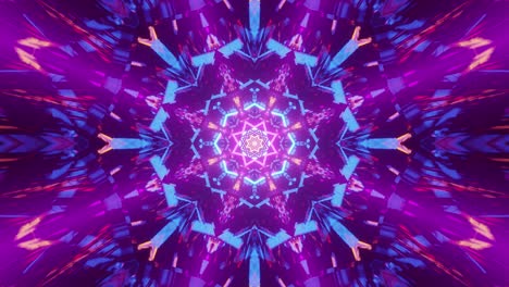 animation representing inner soul and meditation through central glowing colorful star