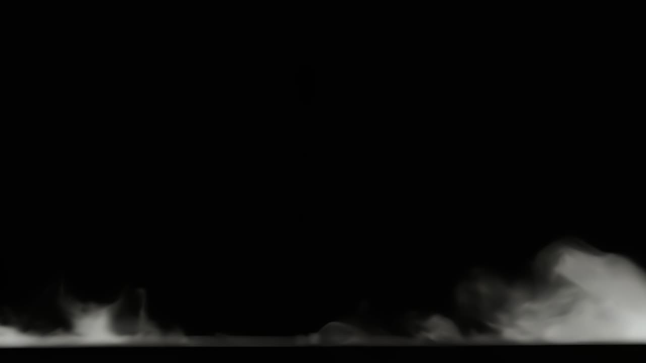 검은색 배경에 대한 증기 연기 효과와 충돌