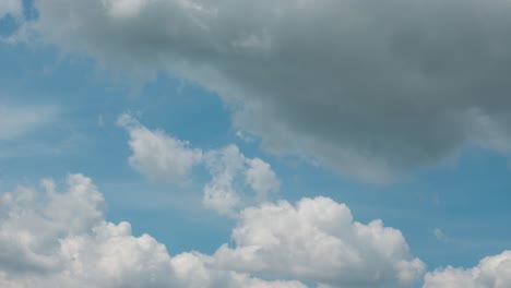 4k. time lapse of beautiful blue sky and white cloud with sunlight, blue sky nature background concept
