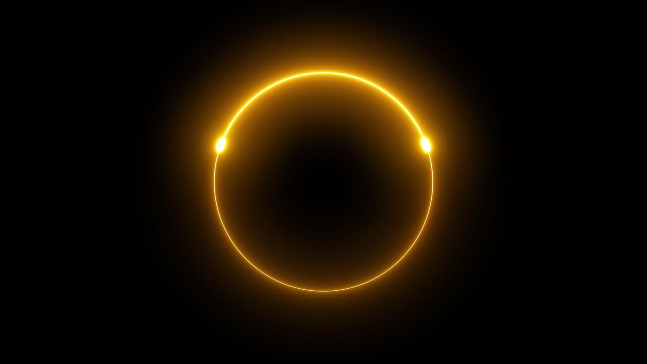 Glowing Circle on Black Background