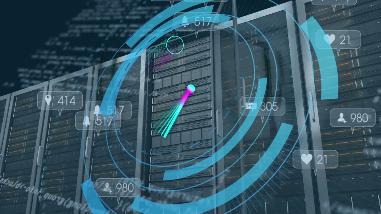 Animation of scope scanning and data processing over globe