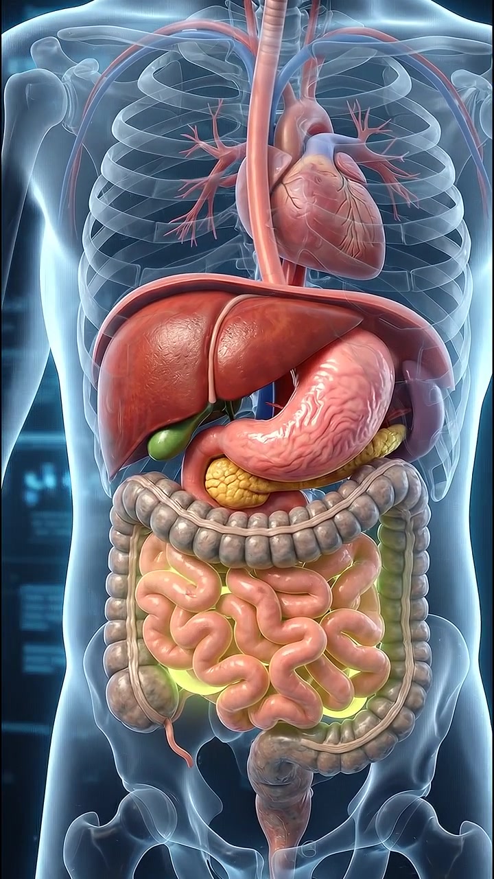 3D Medical Animation of Human Digestive System Anatomy