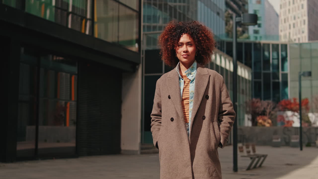 Confident Businesswoman Walking in the City