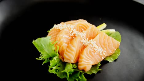 sashimi served on plate